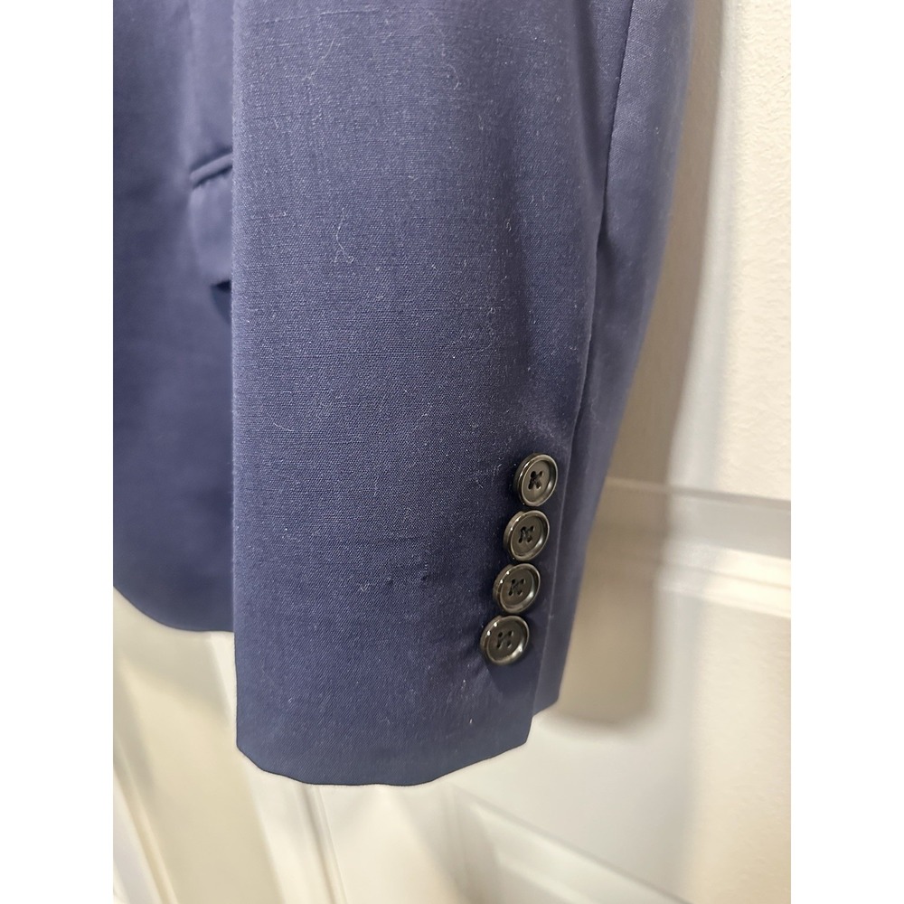 Lauren Ralph Lauren Navy Blue Slim Fit 100% Wool Men's Suit Coat 44S - Picture 2 of 7